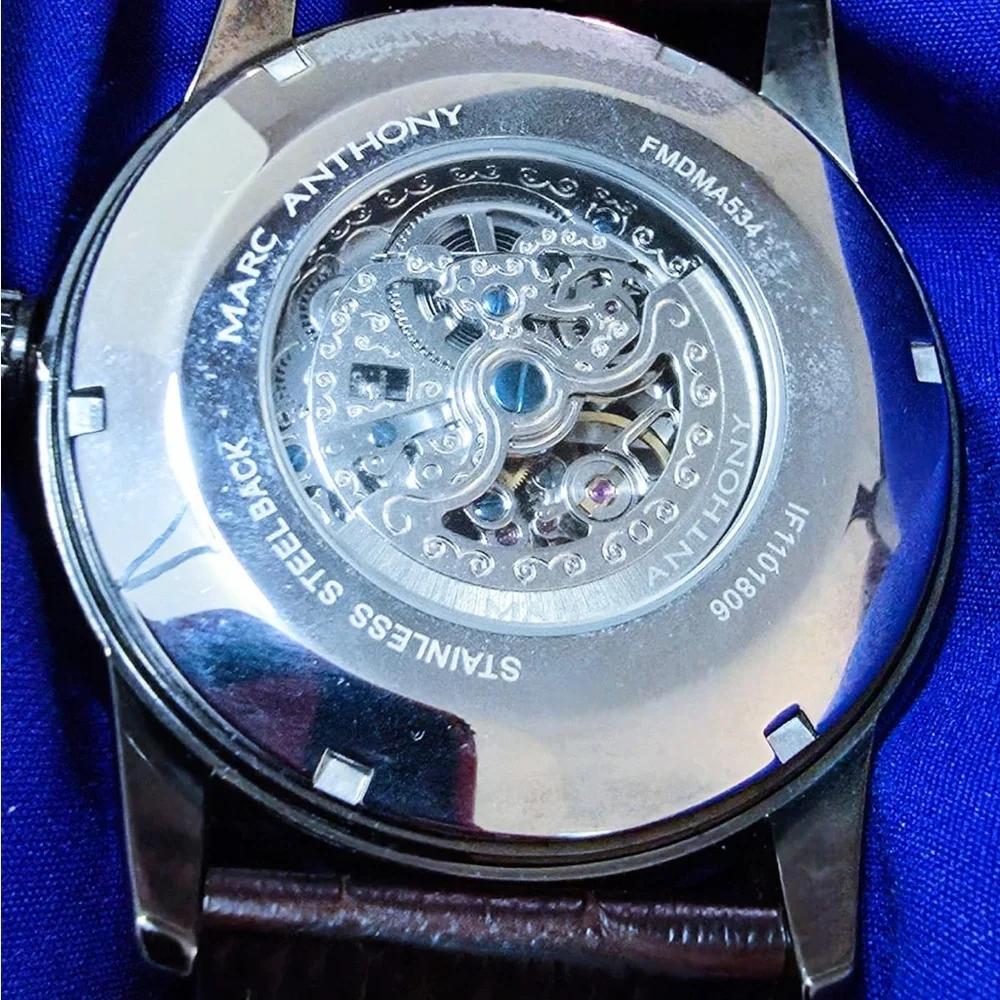 Marc Anthony Skeleton Dial 49mm Automatic Classic Mens Watch